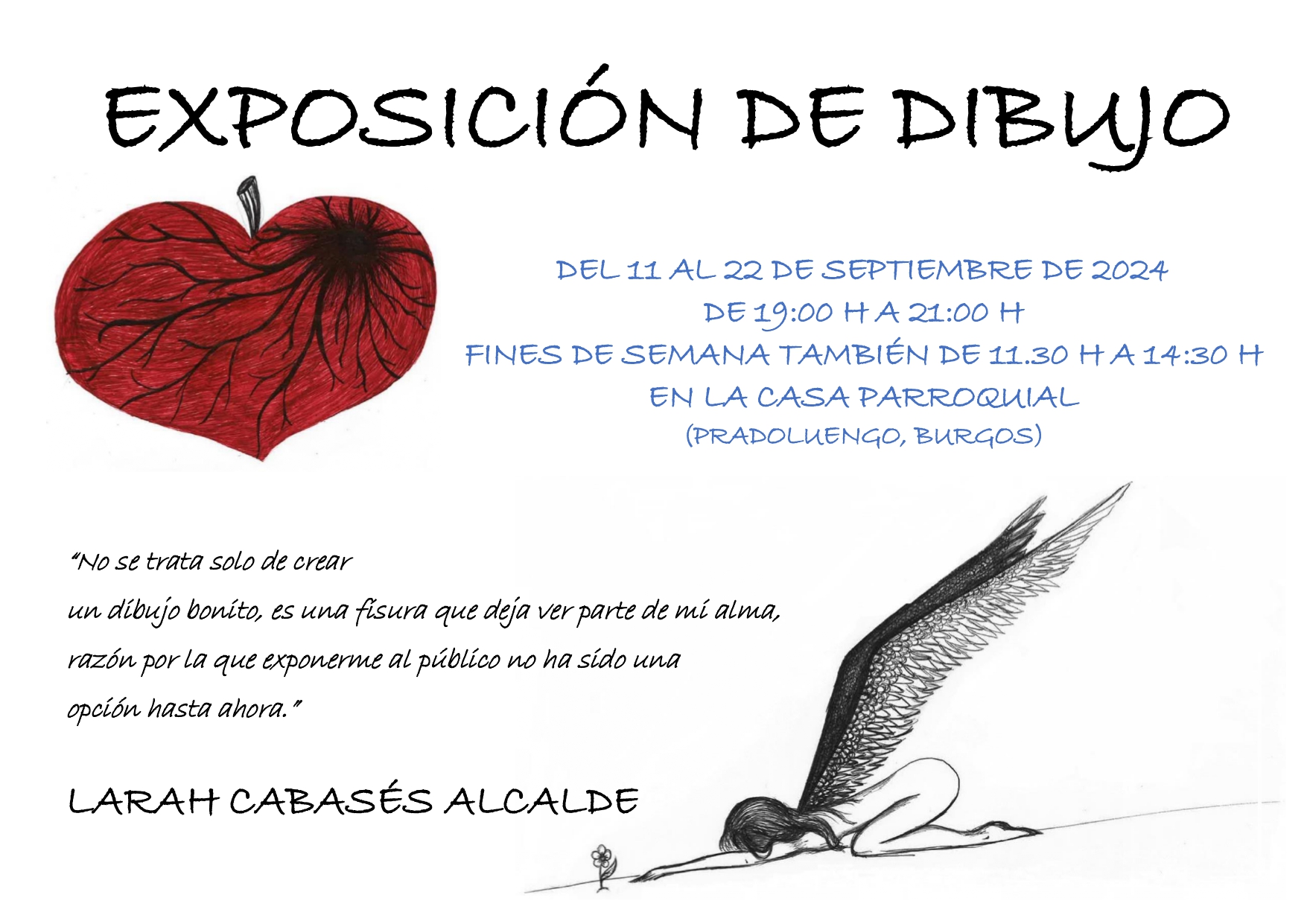 🖋 EXPOSICIÓN DE DIBUJO - LARAH CABASÉS ALCALDE 🖋