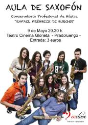 Cartel aula de saxofón
