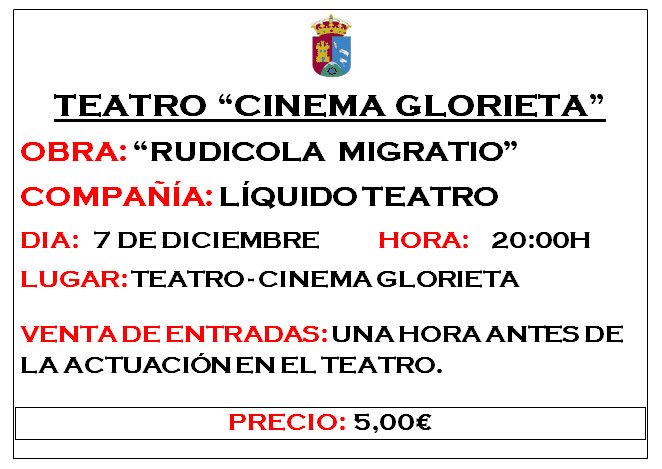 Teatro RUDICOLA  MIGRATIO en Pradoluengo