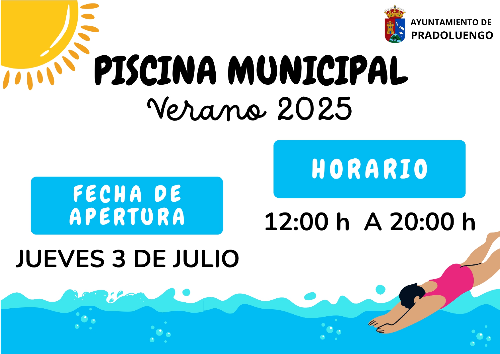 HORARIO Y DIA APERTURA PISCINAS - VERANO 2025