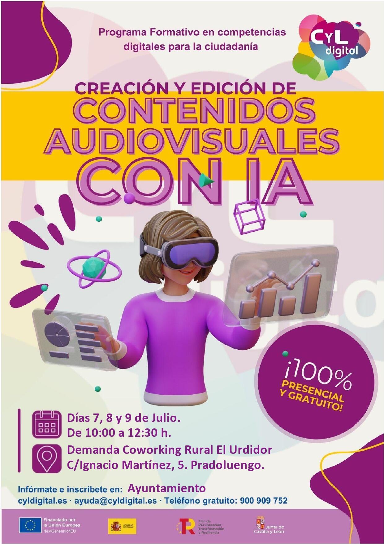 CURSO "CREACIÓN Y EDICIÓN DE CONTENIDOS AUDIOVISUALES CON IA"