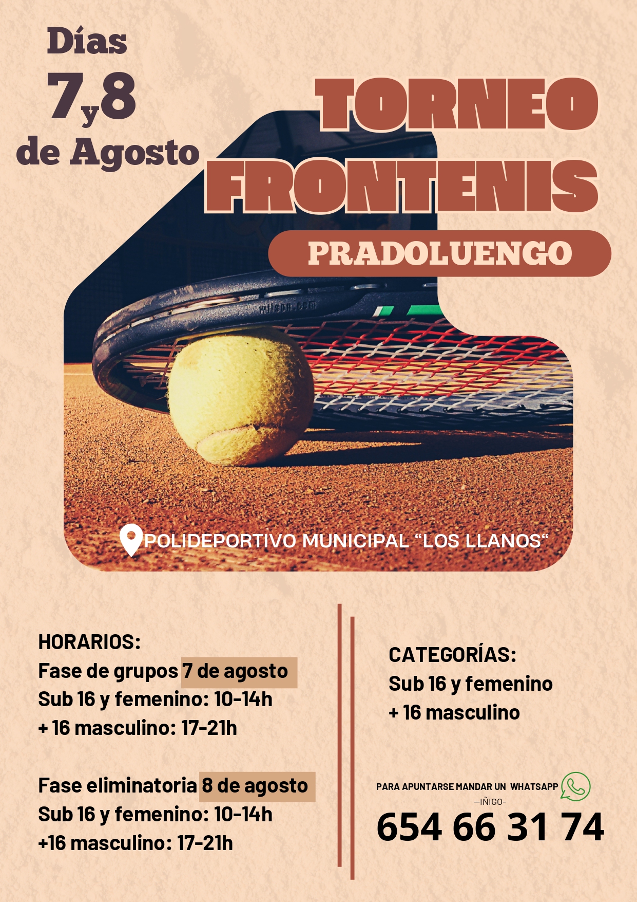 🎾 TORNEO DE FRONTENIS 🎾