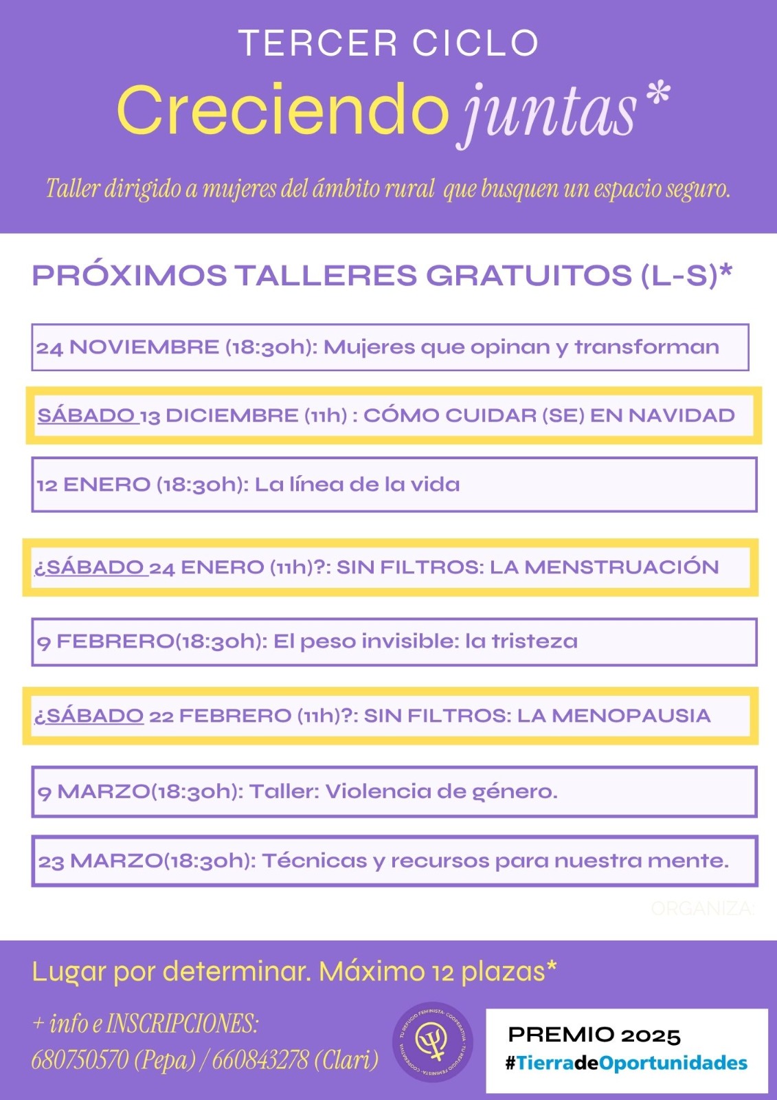 TALLERES CRECIENDO JUNTAS